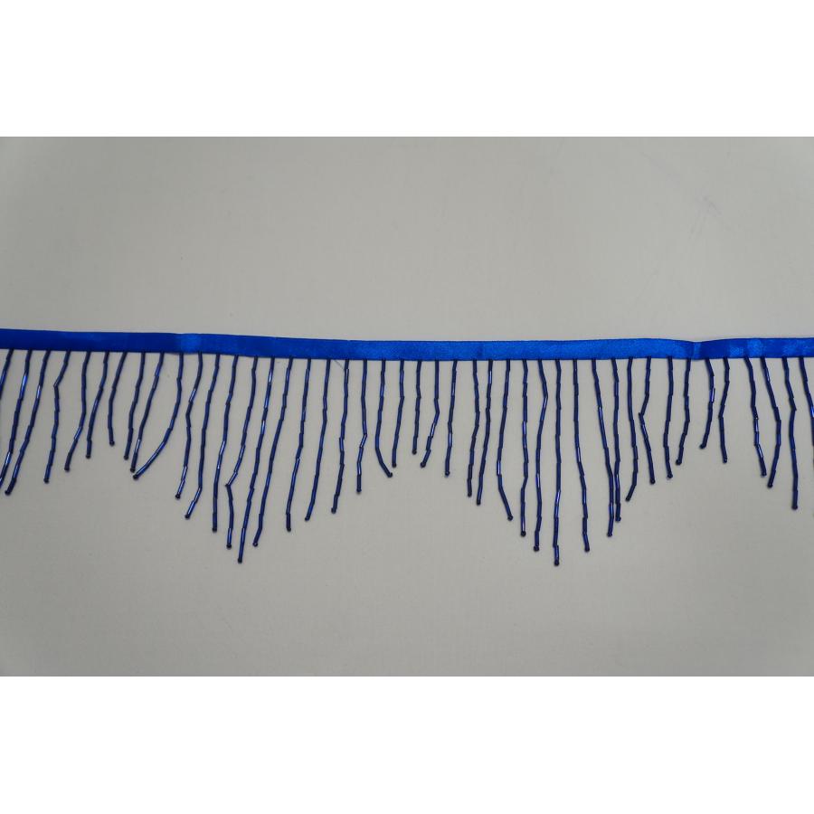 【SALE】ウェーブビーズフリンジ　｛サファイア｝ 50cm〜10cm刻み　定価から70%引き→セール価格10cm165円(込) | 