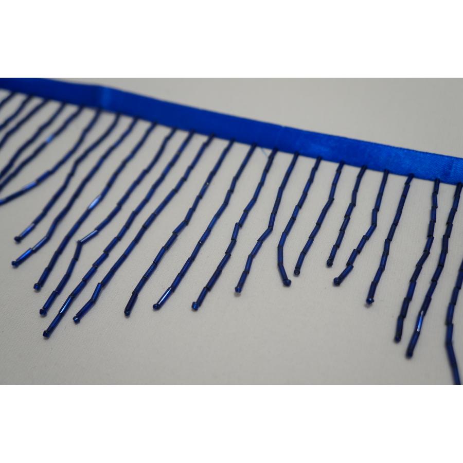 【SALE】ウェーブビーズフリンジ　｛サファイア｝ 50cm〜10cm刻み　定価から70%引き→セール価格10cm165円(込) |  | 01