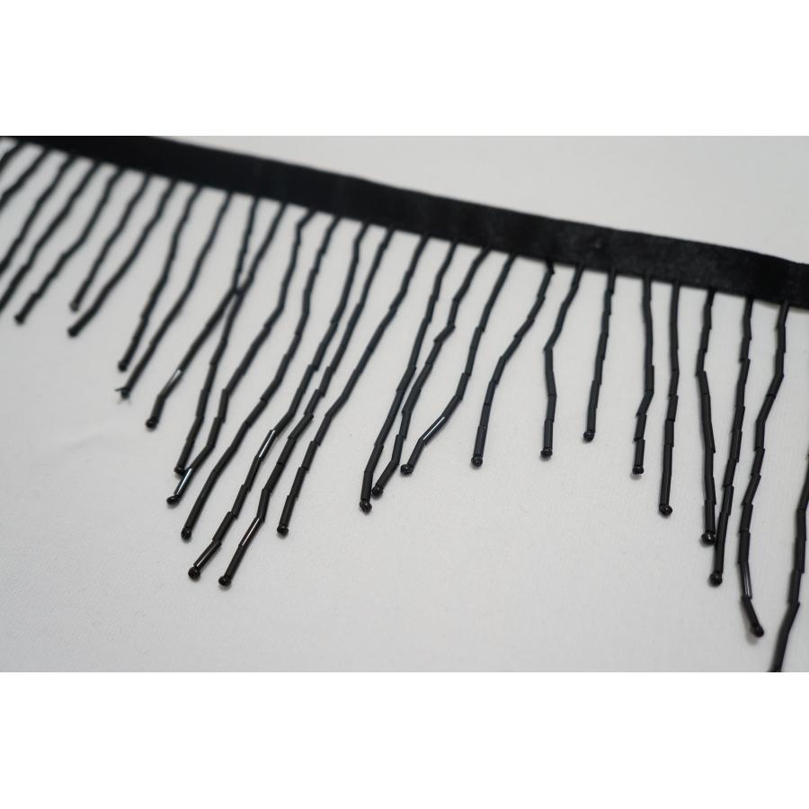 【SALE】ウェーブビーズフリンジ　｛ブラック｝ 50cm〜10cm刻み　定価から70%引き→セール価格10cm165円(込) |  | 01