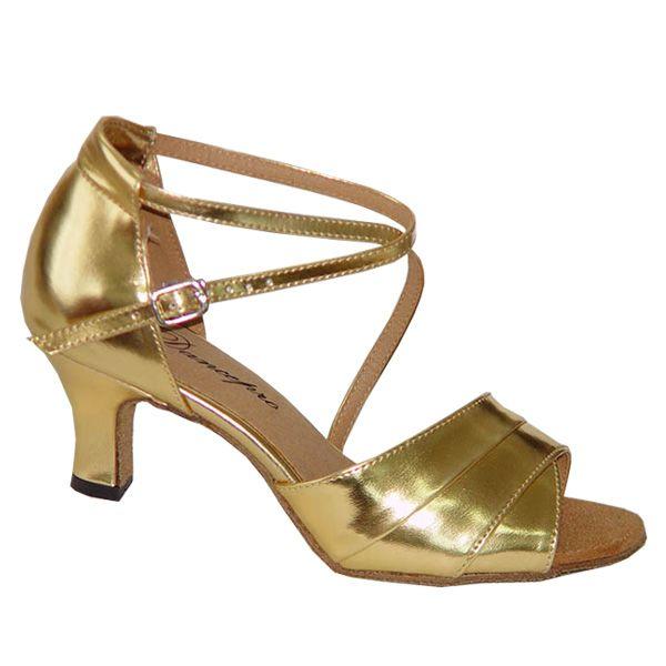 社交ダンスシューズ_パーティーシューズ_セミオーダー_ゴールド_165901 | 