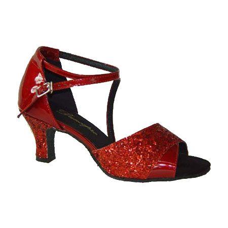 社交ダンスシューズ_パーティーシューズ_セミオーダー_赤レッド_165909 | 
