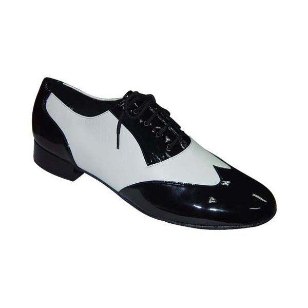 社交ダンスシューズ_紳士モダンダンスシューズ_セミオーダー_黒白コンビ_251003 | 