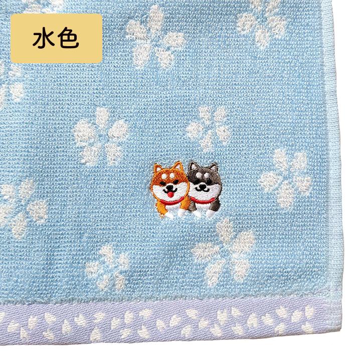 刺繍タオルハンカチ 柴ちゃん 3カラー : だんだんどーも - 通販