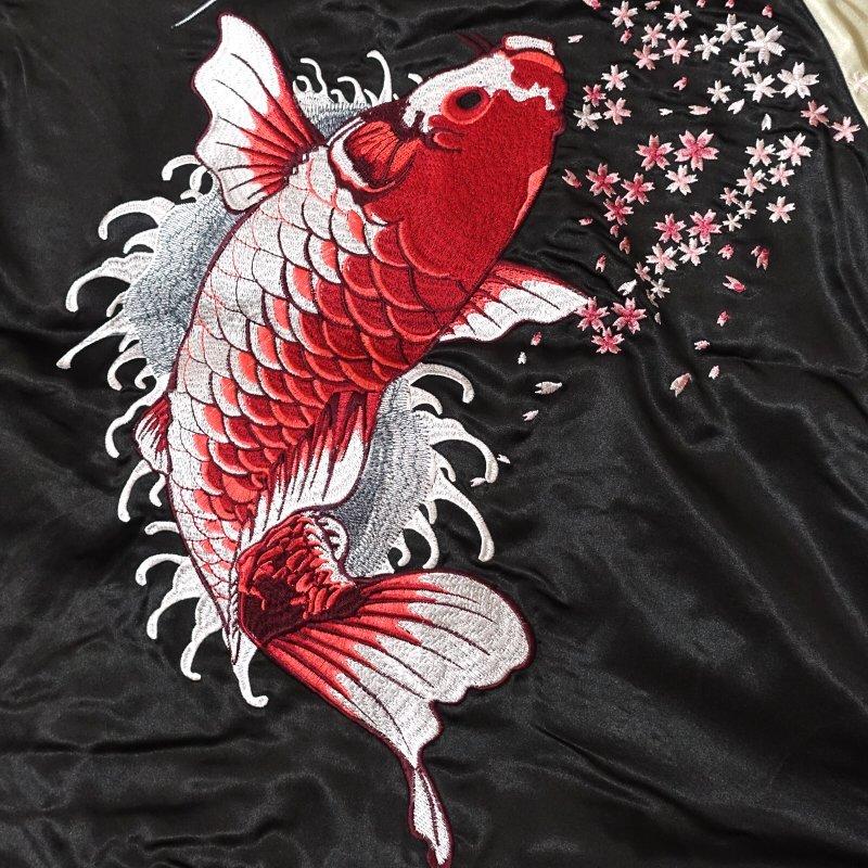 鯉風神刺繍リバーシブルスカジャン Japanesque【ジャパネスク】 3RSJ