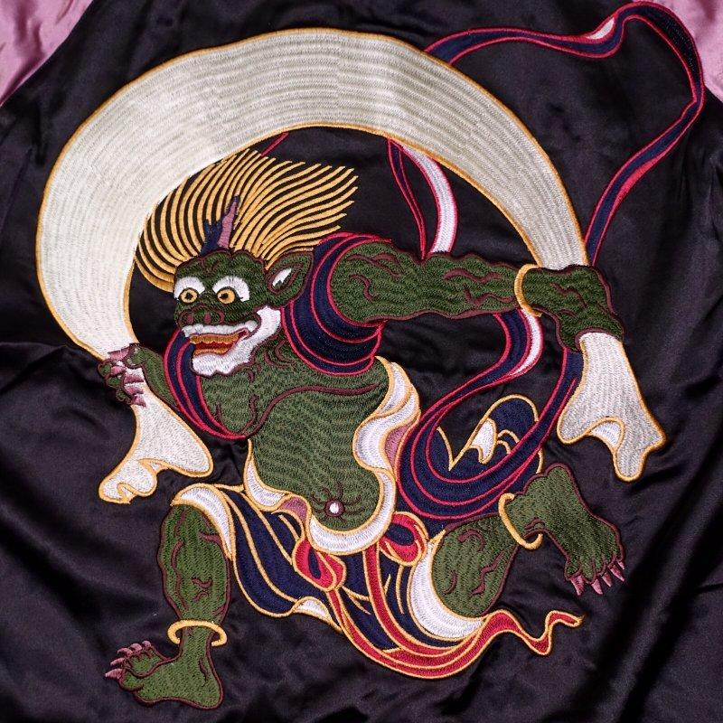 鯉風神刺繍リバーシブルスカジャン Japanesque【ジャパネスク】 3RSJ
