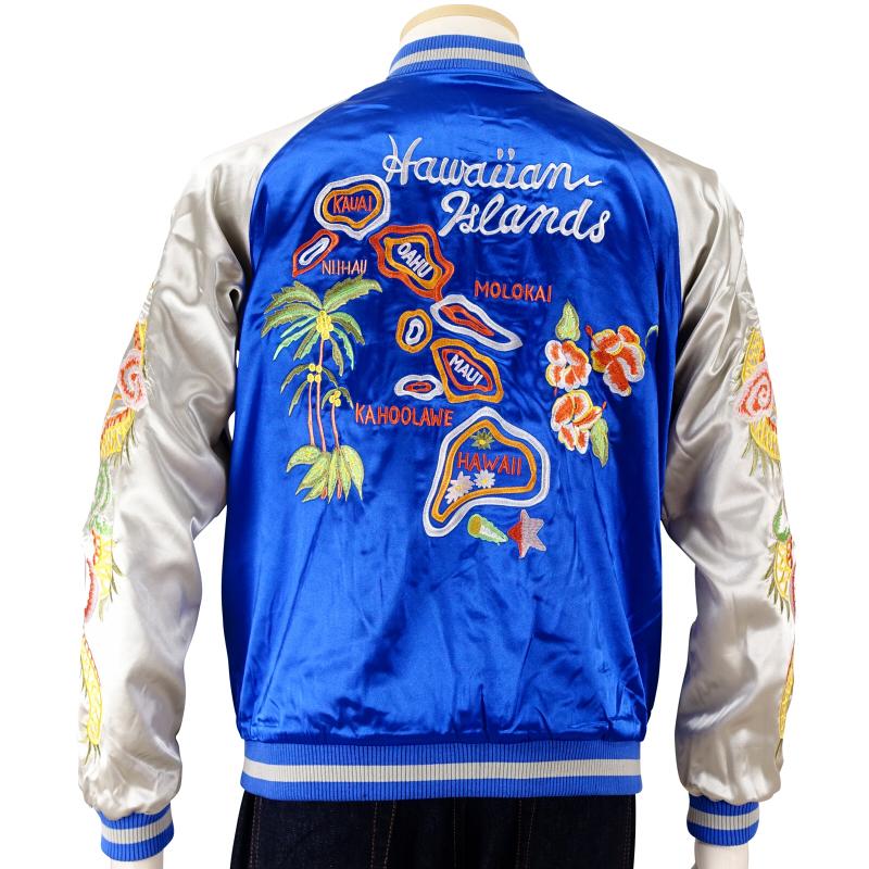 Japanesque ジャパネスク 和柄 スカジャン メンズ レディース ハワイ 刺繍 リバーシブル 3RSJ-553 送料無料 ハワイ刺繍リバーシブルスカジャン Japanesque【ジャパネスク】 3RSJ