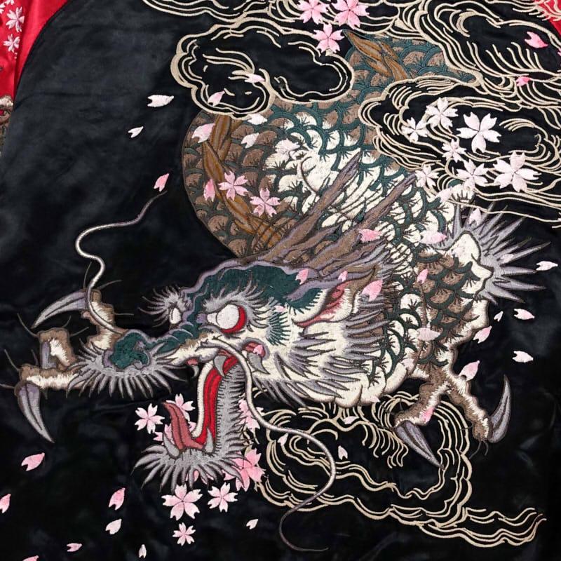 暴れ龍刺繍スカジャン satori GKJ-001 和柄の画像