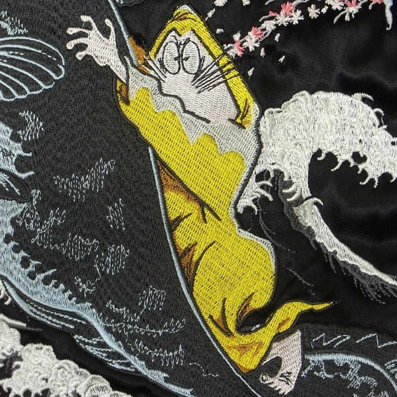 鬼太郎と大鯰刺繍スカジャン ゲゲゲの鬼太郎 × スイッチプランニング