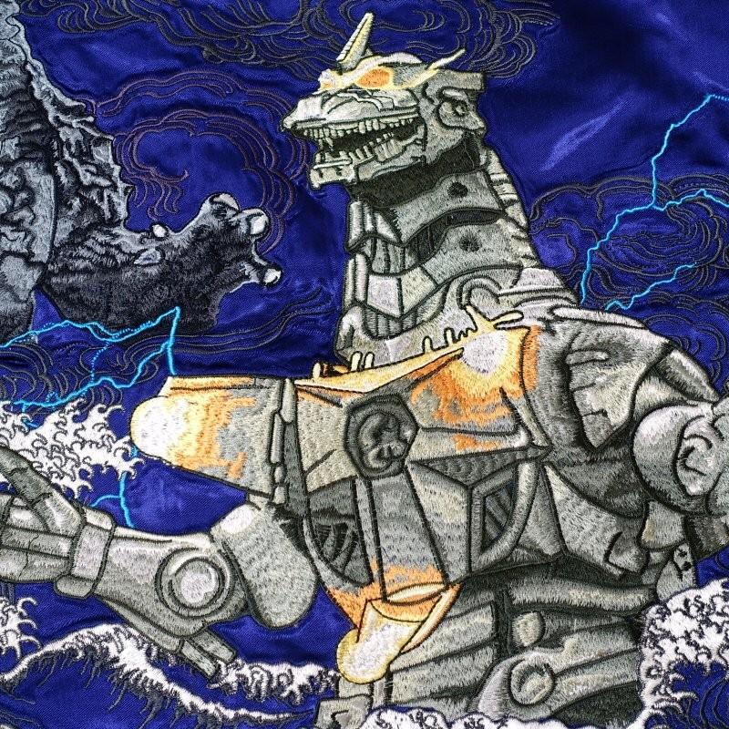 ゴジラvs三式機龍刺繍スカジャン ゴジラ×スイッチプランニングコラボ