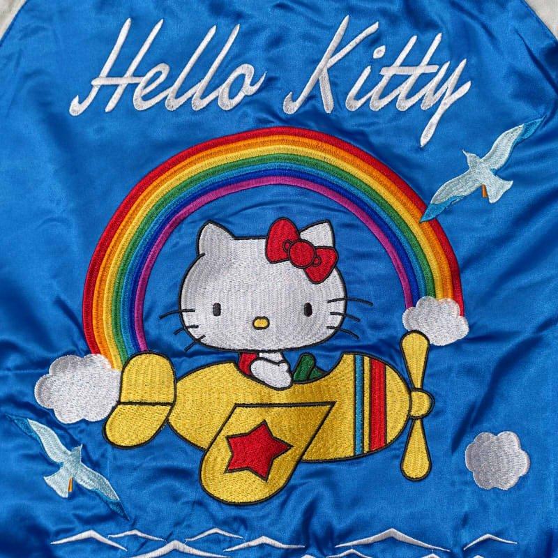 未使用 Switch Planning ハローキティと飛行機 刺繍 スカジャン 未使用 Switch Planning ハローキティと飛行機 刺繍 スカジャン