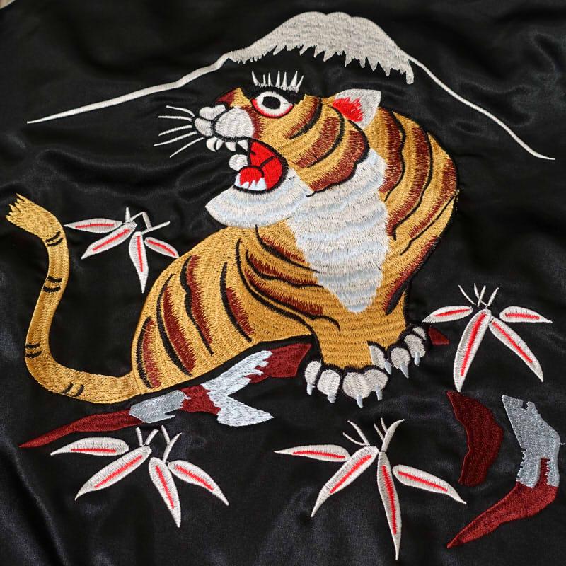 虎刺繍/別珍リバーシブルスカジャン Japanesque JSKJ-007 和柄 虎刺繍/別珍リバーシブルスカジャン Japanesque JSKJ-007 和柄