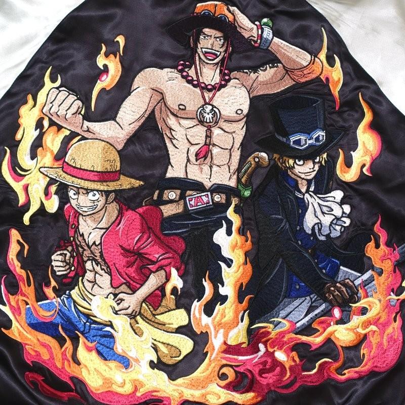 義兄弟刺繍スカジャン ONE PIECE × Switch Planning OPSJ-012 : だん