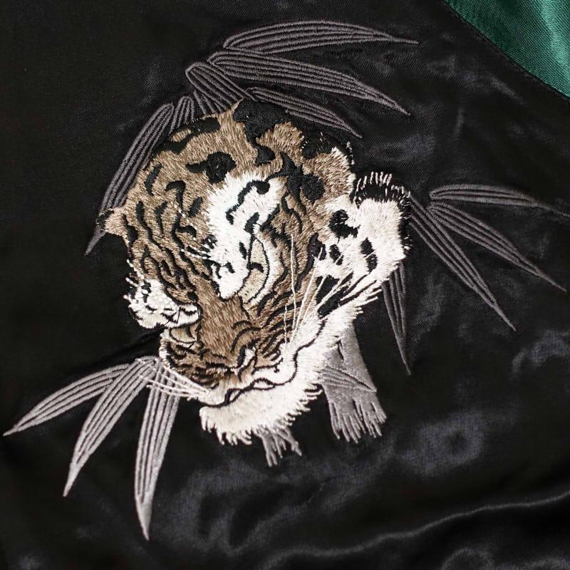 緋月と虎刺繍スカジャン 花旅楽団 SKJ-006 和柄 : だんだら Yahoo!店