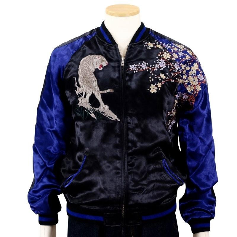 滝富士白虎刺繍スカジャン 花旅楽団 SSJ-033 和柄 : だんだら Yahoo!店