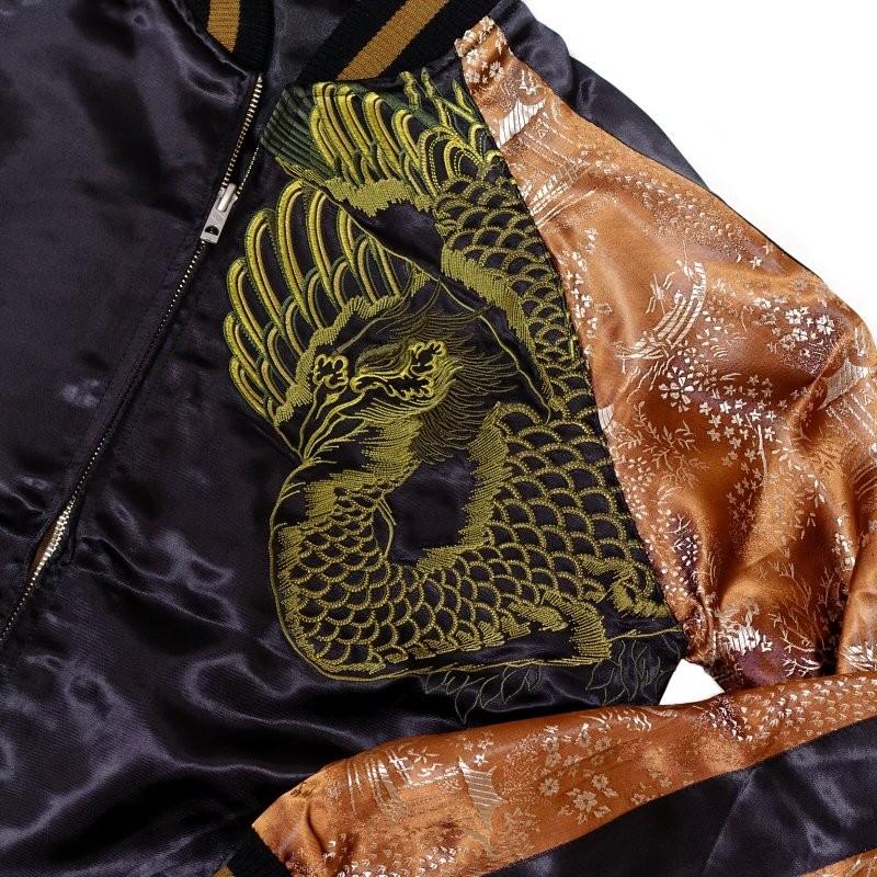 金筋彫鳳凰刺繍スカジャン 花旅楽団 SSJ-701 和柄 : だんだら Yahoo!店