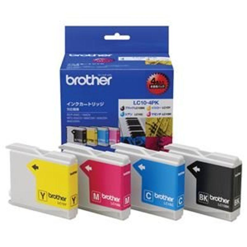 【驚きの値段】 （まとめ） ブラザー BROTHER インクカートリッジ お徳用 4色 LC10-4PK 1箱（4個：各色1個） ×3セット ds-15 詰め替えインク