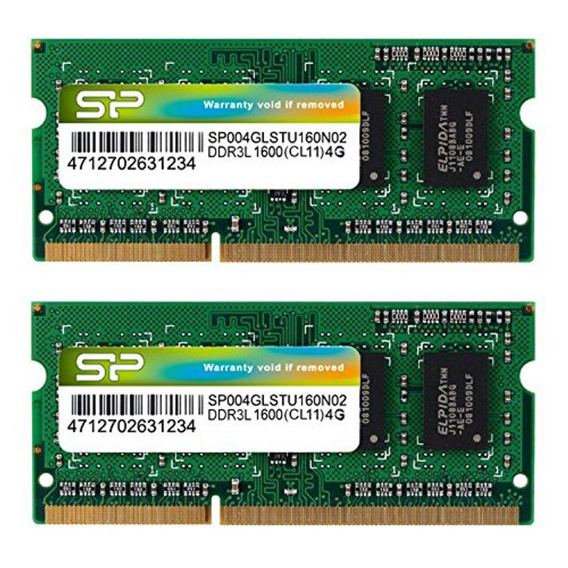 シリコンパワー ノートPC用メモリ 1.35V (低電圧) DDR3L 1600 PC3L-12800 4GB×2枚?204Pin Mac :  20210924055537-00406 : D&C plus - 通販 - Yahoo!ショッピング