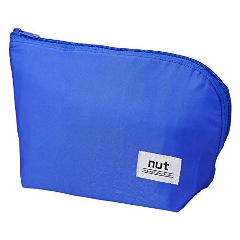 Osk 弁当箱入れ ランチポーチ ナッツ ブルー 約x17xマチ10cm 出し入れしやすい 保冷