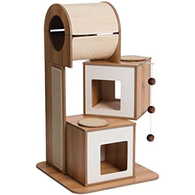 ジェックス cat it ヴェスパー キャットタワー タワー 高さ116.5cm 木製据置き 爪とぎハウス付 cat it ヴェスパー キャットタワー タワー 高さ116 5cm 木製据置き 爪とぎハウス付
