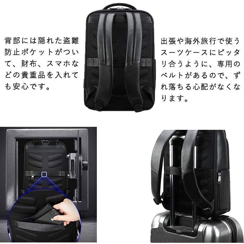 Ariga リュック メンズ 本革 牛革 スクエア 15.6インチPC収納 A4 レザー 防水 大容量 リュックサック バックパック ビジネ リュック メンズ 本革 牛革 スクエア 6インチPC収納 A4 レザー 防水 大容量 リュックサック バックパック ビジネ