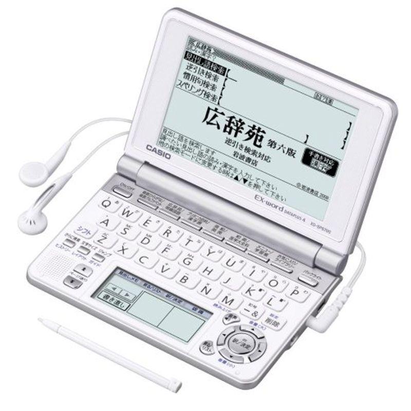 CASIO　Ex-word　電子辞書　XD-SP6700WE　手書き　ネイティブ　メインパネル　7ヶ国TTS音声対応　100コンテンツ多辞書