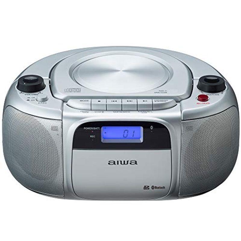 低価格の CDラジオカセットレコーダー シルバー AIWA アイワ CSD-B400