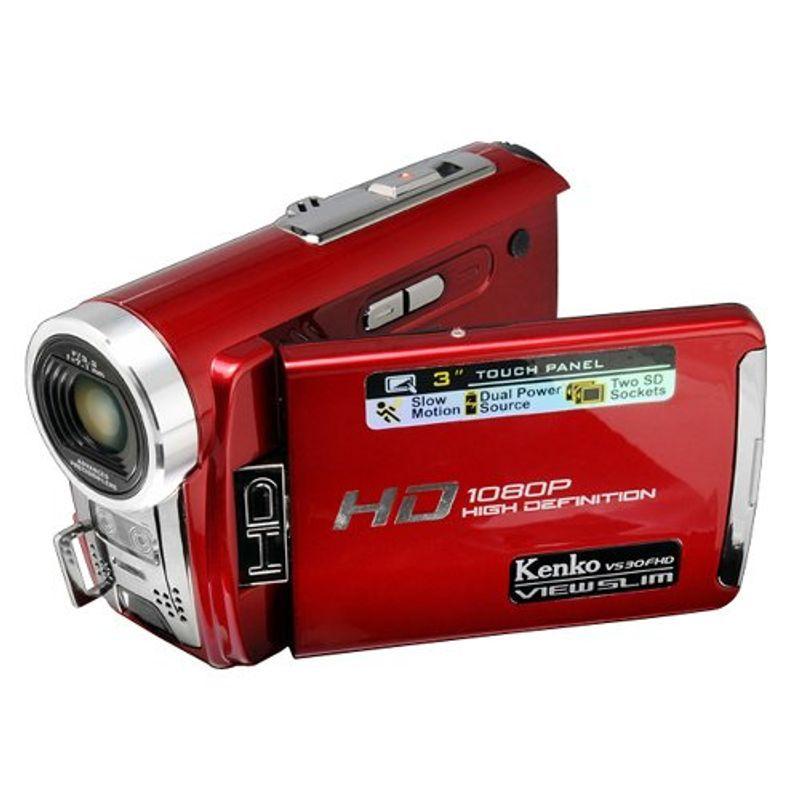 ケンコー デジタルビデオカメラ VS-30FHD RD タッチパネル