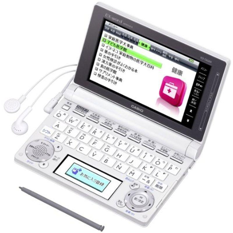 カシオ計算機　電子辞書　EX-word　ホワイト)　XD-D6200WE　家庭・実用モデル　XD-D6200　(100コンテンツ