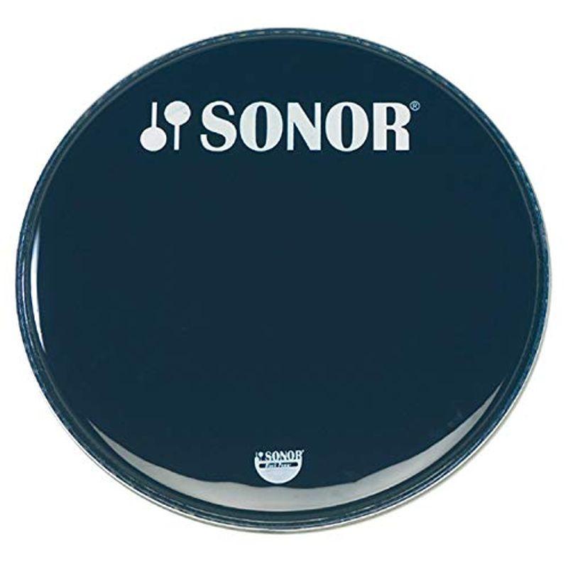 SONOR ソナー バスドラム・ヘッド 22インチ 黒・ロゴ入り SN-BP22B/L SQ2ロゴ入り