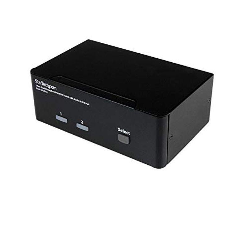 ディスカウント2ポートデュアルDisplayPort対応USB接続KVMスイッチ PC切替器 オーディオ対応 2ポートUSBハブ