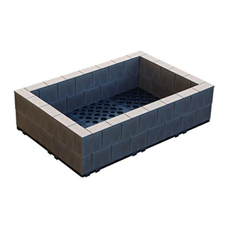 システムファーム（組立て式花壇・菜園） 60cm×90cm×2段 セット チャコールブラウン