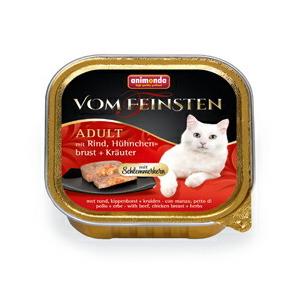 [83264] アニモンダ フォムファインステン  ディッシュ  アダルト 牛・鶏胸肉・ハーブ 100g[ キャットフード ウェットフード animonda 猫用 ドイツ キャット ]｜dandc