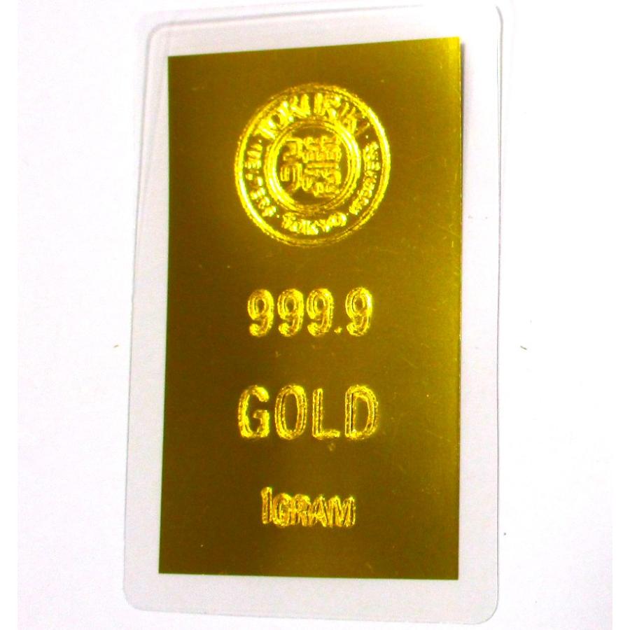 徳力本店　正規店購入　１gカード台紙付き　未使用未開封　販売数1枚 純金カード 1g インゴット カード 金 新品 徳力本店 純金 24金