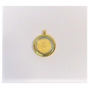 タイムセール 金貨 1 4オンス 新作 新品 コイン ペンダントトップ メイプルリーフ 純金コイン K24 純金金貨 金塊 99 99
