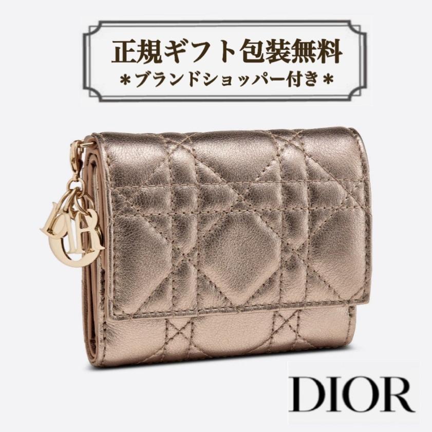 ディオール 財布 再入荷 Lady Dior カナージュ ロータスウォレット
