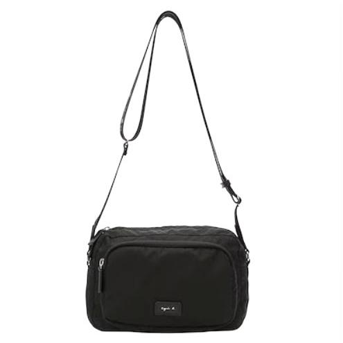 未使用正規品　agnes b. ブラック ナイロン サコッシュ　ショルダーバッグ agnes b. アニエスベー ショルダー バッグ サコッシュ