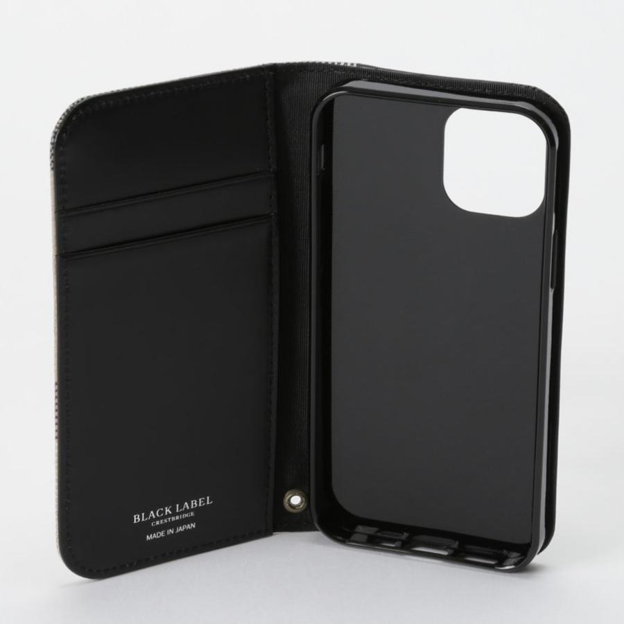 ブラックレーベルクレストブリッジ iPhone12/12Pro ケース PVC 手帳型 