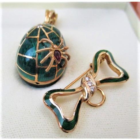 ファベルジエ ロシアの至宝 K18 ダイヤモンド ルビー FABERGE ファベルジエ ロシアの至宝 K18 ダイヤモンド ルビー FABERGE