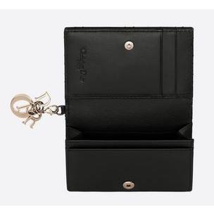 ディオール カードケース Lady Dior フラップ カードホルダー ミニ財布 