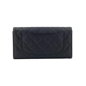 シャネル 財布 レディース長財布 正規ギフト包装 クラシック ロング フラップ ウォレット CHANEL プレゼント キャビアスキン 金具シルバー｜dandelion-onlineshop｜03