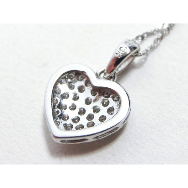 今だけ限定‼︎ K18WG ハート形エタニティプチネックレス Dia0.08ct