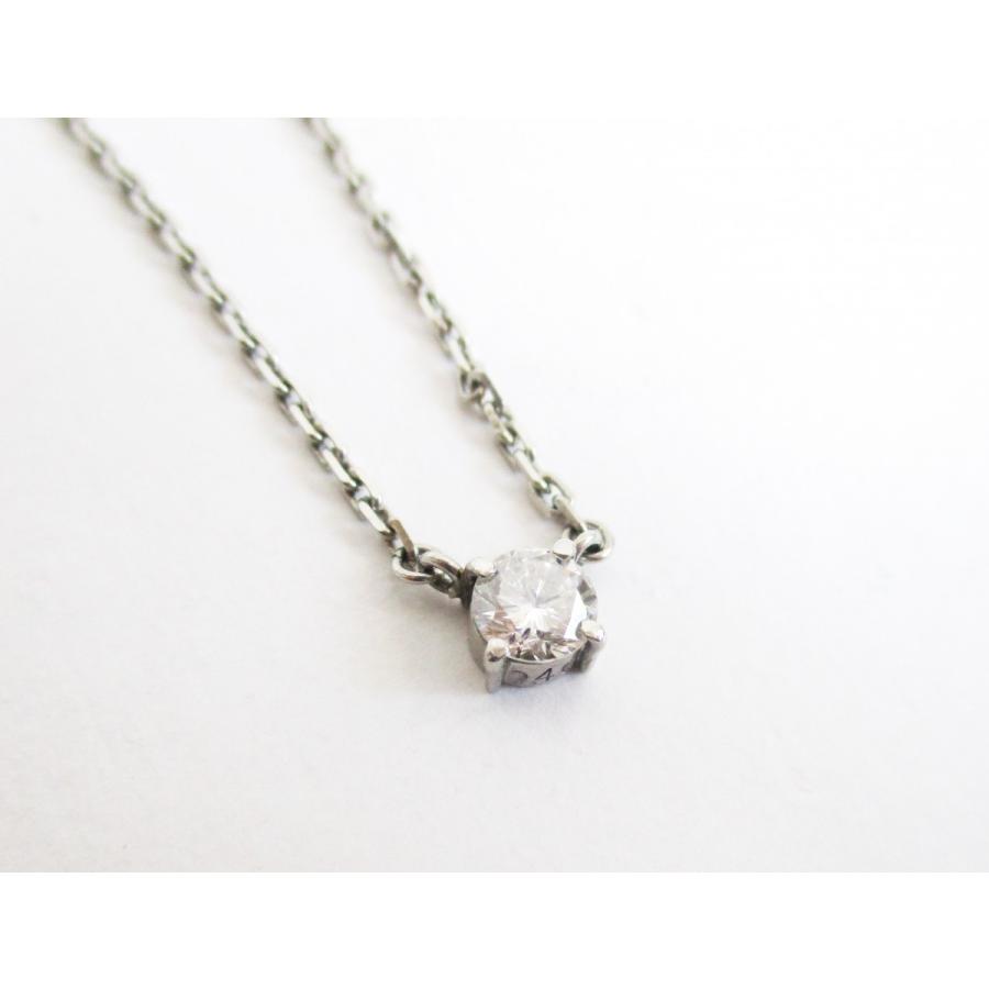 ダイヤモンド ネックレス Pt850 1粒ダイヤ ネックレス 0.4カラット  