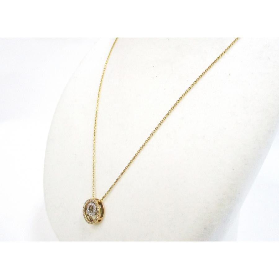 ダイヤモンド ネックレス K18 リバーシブル ダイヤ 18金アクセサリー  