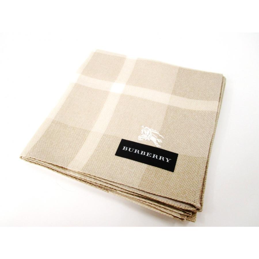 BURBERRY バーバリー ハンカチ ベージュ チェック柄 57cm×57cm