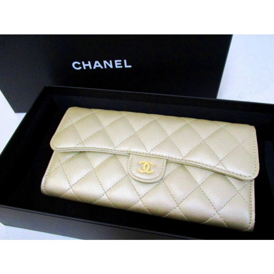 CHANEL 新品 シャネル 長財布 マトラッセ キャビアスキン CHANEL 新品 シャネル 長財布 マトラッセ キャビアスキン