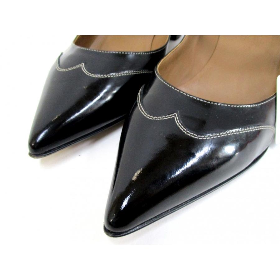 HERMES（エルメス） ストラップパンプス 黒 ハイブランドシューズ