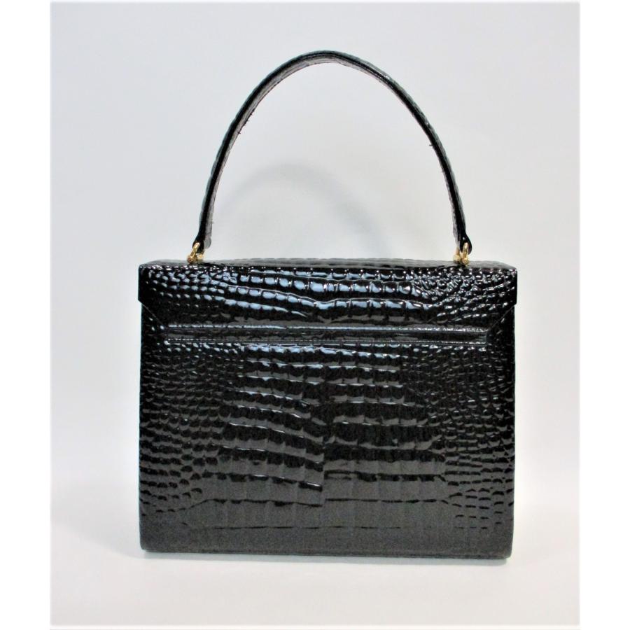 ブラック クロコ型押し フォーマル ハンドバッグ 楽天市場】クロコ型押し オーストリッチ型押し ハンドバッグ