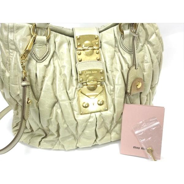 ミュウミュウ レザー2wayバッグ miu miu ショルダー トート ミュウミュウ レザー2wayバッグ miu miu ショルダー トート