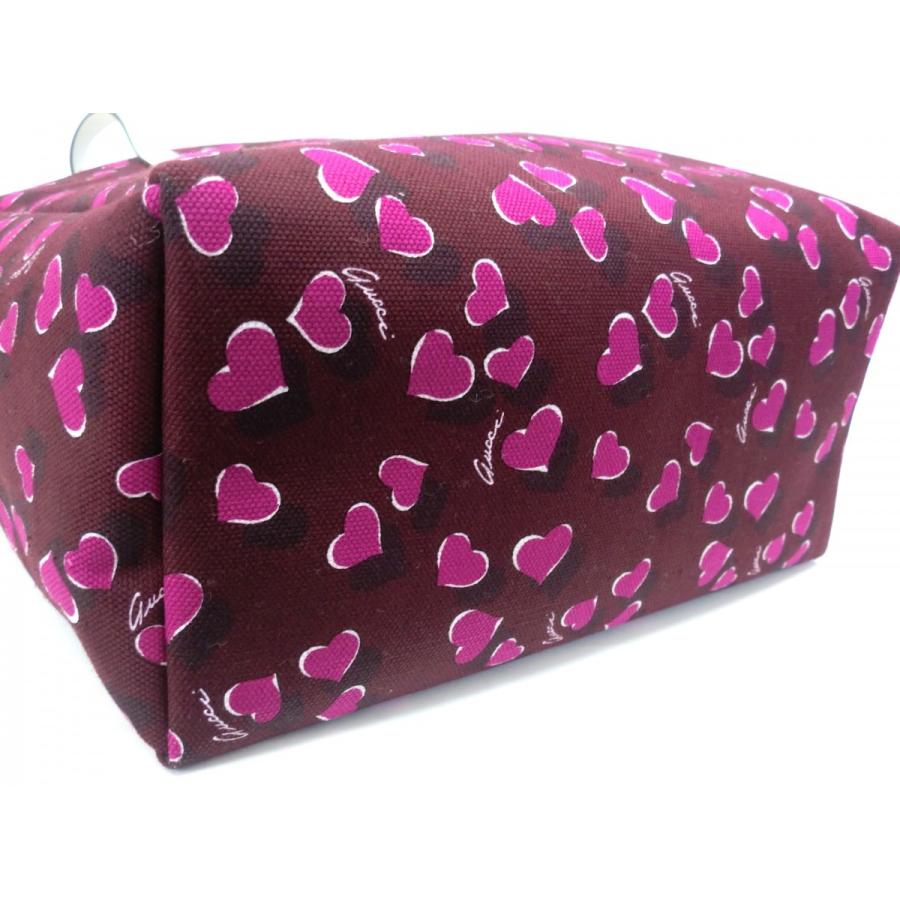 美品 ✨ グッチ トートバッグ GG柄 キャンバス ハート金具 赤 美品 ✨ グッチ トートバッグ GG柄 キャンバス ハート金具 赤