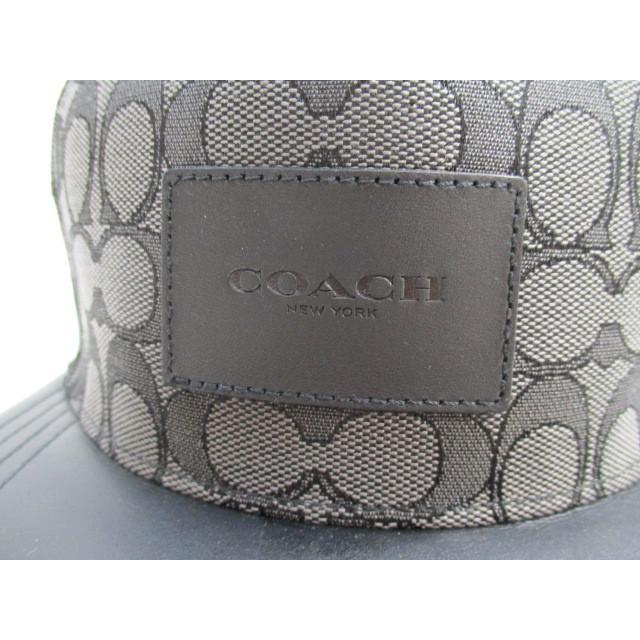 COACH コーチ キャップ 帽子 黒 ブラック /グレー 新品 メンズ 56~60cm 